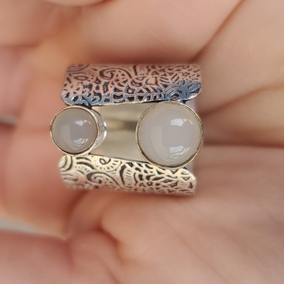 New Unique Chalcedony 925 Silver Ring. - Picture 15 of 16